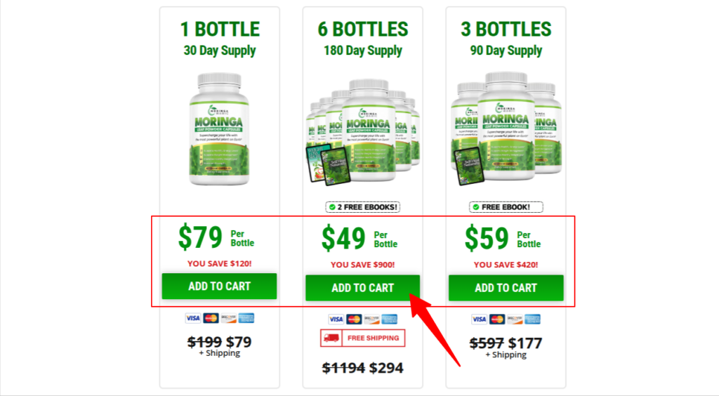Moringa Magic pricing